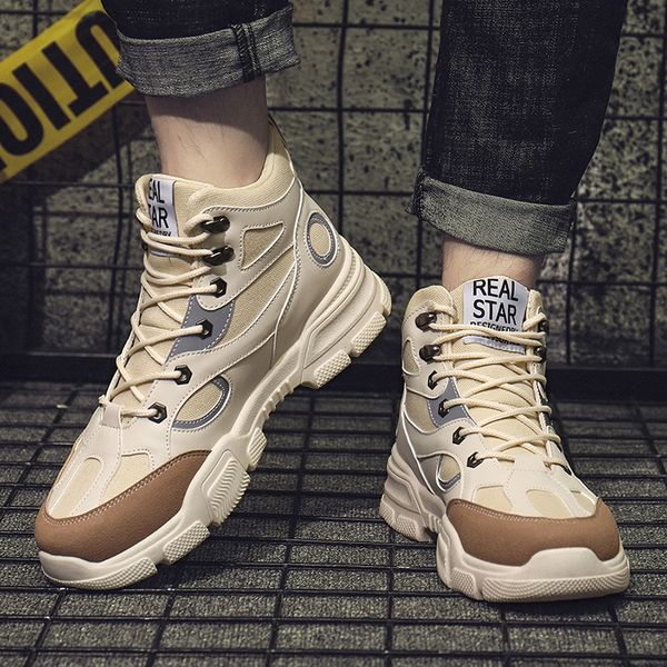 

men boots winter high male shoes winter keep warm lace up running shoes men fashionable ankle boots