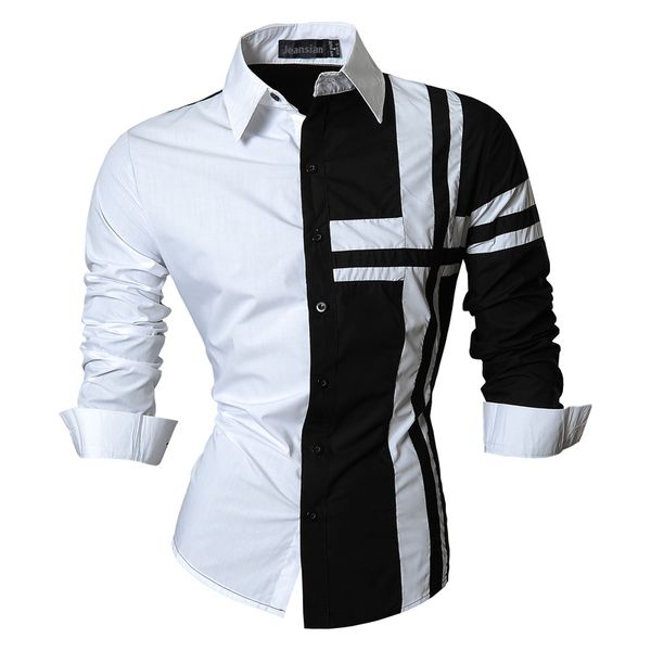

2019 spring autumn features shirts men casual jeans shirt new arrival long sleeve casual slim fit male shirts z014, White;black