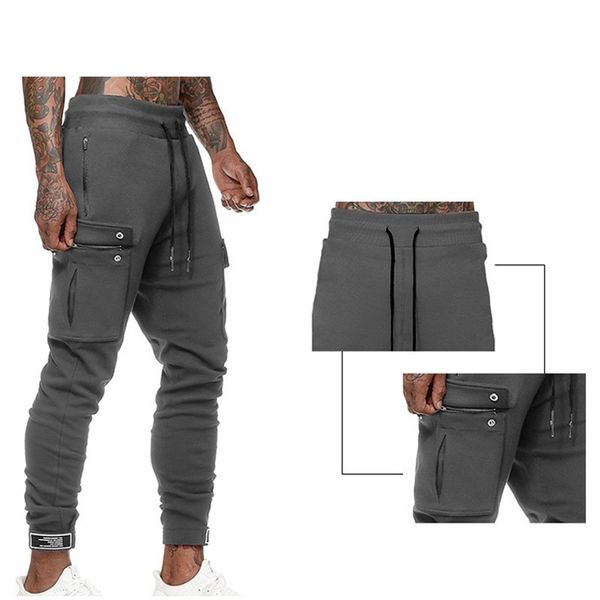 

running pants 2021 men sporting casual sweatpants fitness jogging skinny trousers athletic workout gyms legging tracksuit, Black;blue