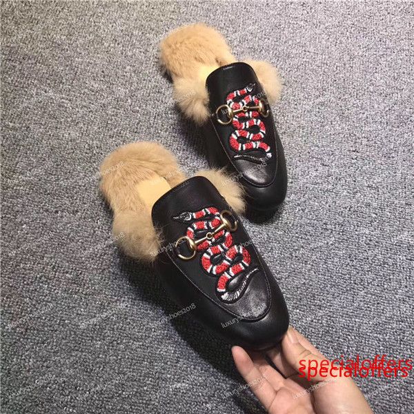 

rs shoes sneakers loafers ladies casual slippers genuine leather sandals fur slippers womems buckle pattern shoes espadrilles, Black