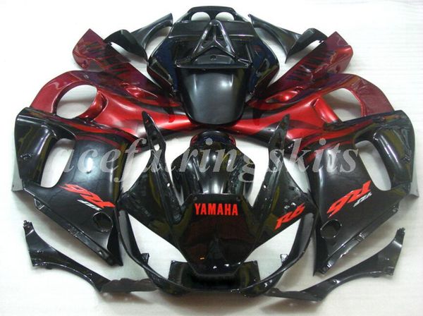 

4gifts new abs motorcycle full fairings kit fit for yamaha yzf-r6 1998 1999 2000 2001 2002 r6 bodywork set black red