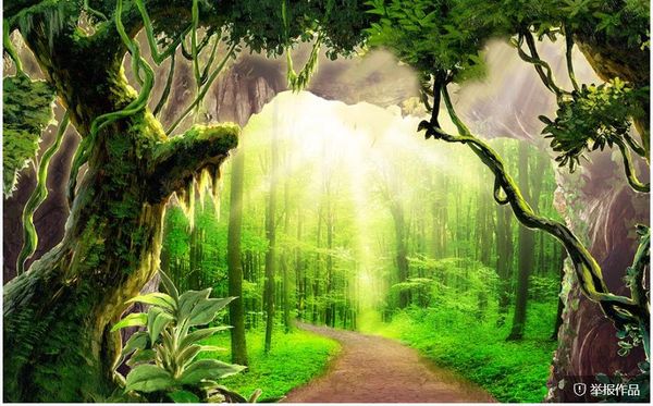 

обои для стен 3 d для живого леса обоев комнаты 3d трехмерной большого фона стены