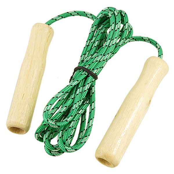 

lgfm-healthy staying wood handle green 2.6m jumping skipping rope training rope