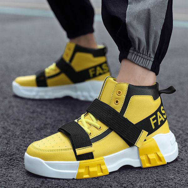 

trending fashion sneakers for men colorful athletic running shoes male thick sole hook & loop gym sports shoes man brand