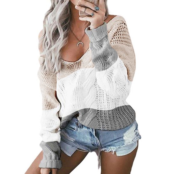 

striped knitted sweaters women for autumn 2019 winter off shoulder pullover women sweater coat knitted jumpers ladies, White;black