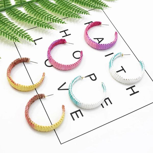 

бифштексы круглой рафия серьга с пирсингом женщина девушки партии модной женской свадьба специального подарок хооп заявление ювелирных издел, Golden;silver