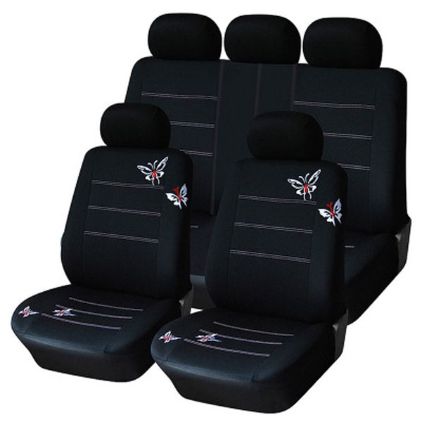 

9pcs/set universal car seat cover butterflies butterflypattern embroidered seat cover car universal covers