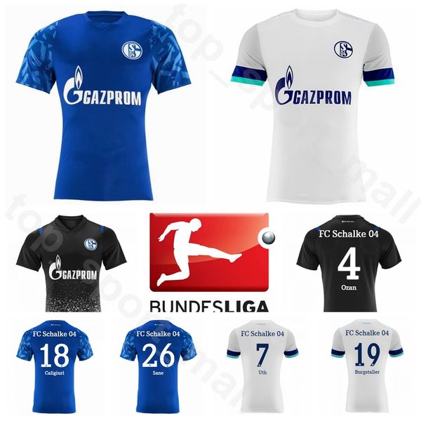 

2019 2020 schalke 04 soccer 20 kenny jersey 6 omar 26 sane 15 kutucu 18 caligiuri 8 serdar 25 harit football shirt kits, Black;yellow