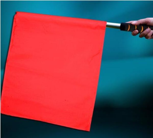 Bandeiras de Sinalização de Comando Bandeiras de Mão Atléticas Bandeiras de Aço Inoxidável para Árbitros Bandeiras de Sinalização para Campos de Atletismo Decoração de festa vermelho amarelo verde azul