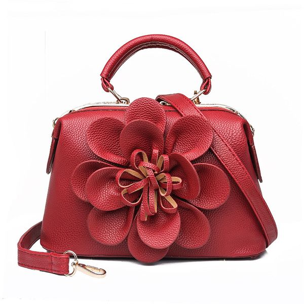 

floral handbags women 2020 new fashion pu leather elegant ladies single-shoulder bag solid color chain crossbody bags nine color