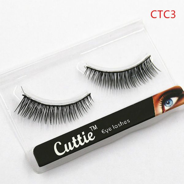 

fashion women soft natural long cross fake eye lashes handmade thick false eyelashes extension beauty makeup tools 1 pair