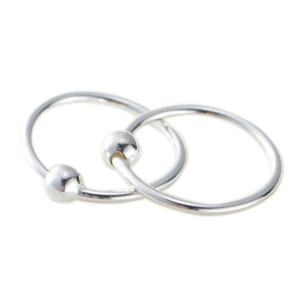 

fashion women sliver plated round ring earrings cartilage hoop jewelry gift, Slivery;golden
