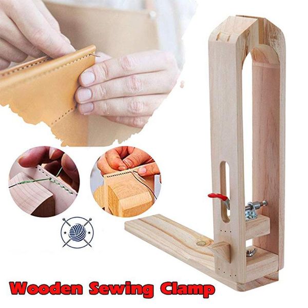 

manual leather retaining clip beech leather stitching horse wooden sewing clamp for diy stitching tools