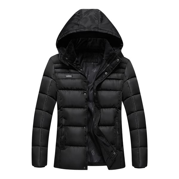 

men autumn winter down jacket coat new casual hooded jacket hat detached warm parkas male fashion thick windproof outwear2xl-5xl, Tan;black