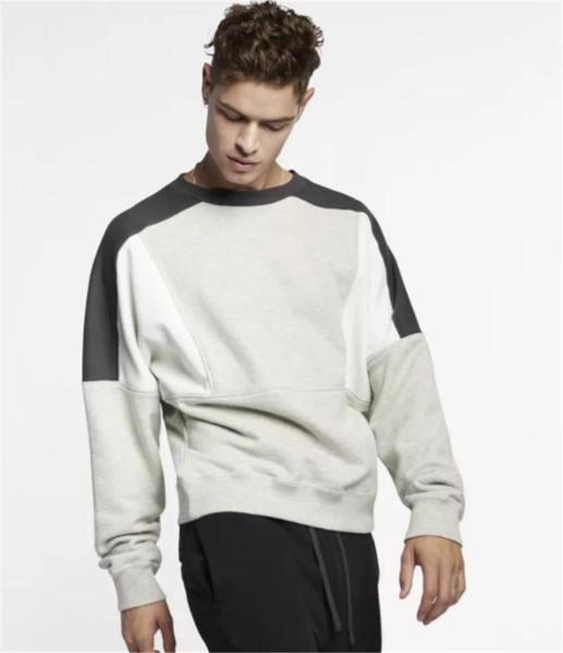 

mens hoodies o neck long sleeve loose couples sweatshirts fashion designer male apparel autumn patchwork colors, Black