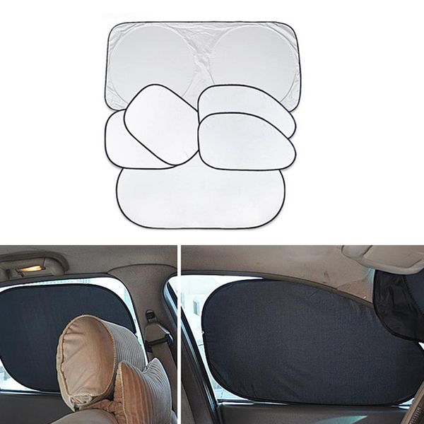 

6pcs automobile shading and blocking sunshine car double circle sunshade