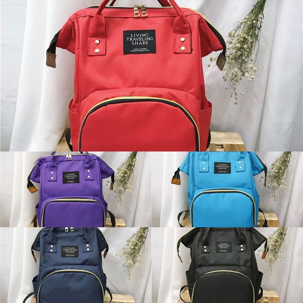 

luoyx 2020 mommy bag large capacity diaper bottle backpack multi-function double shoulder maternal and infant bag waterproof maternal feedin, White