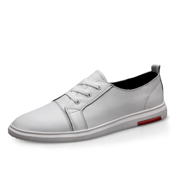 

gentlemans luxury leather shoes men sneakers trainers lace-up flat driving shoes zapatillas hombre casual 3#15/20d50, Black
