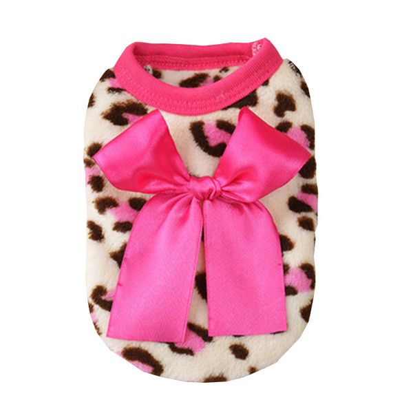 

new fashion dog clothes soft coral fleece pet clothes for puppy cute leopard autumn&winter costume for newborn dogs teddy kitten