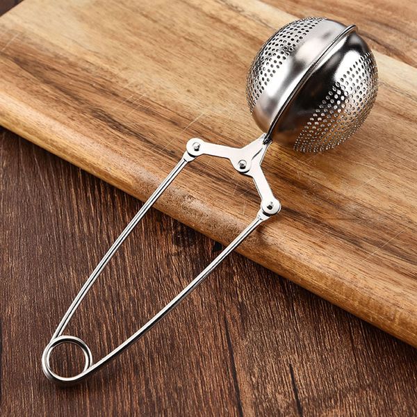

4.5cm/1.77 diameter convenient stainless steel handle tea mesh ball filter stable tea strainer strong tea infuser