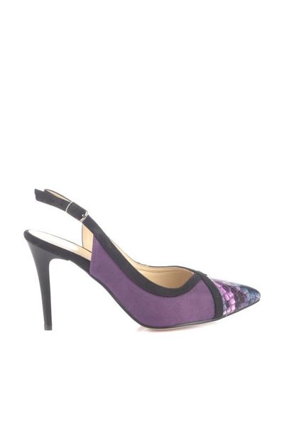 

trendyol snake detailed woman classic heels shoes takss20to0271, Black