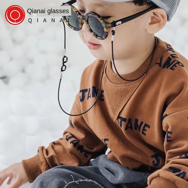 

2020 plain sun decorative chain glasses hipster children's glasses frame decorative chain, Blue