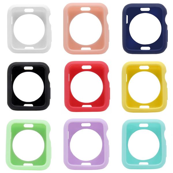 Custodia in silicone per protezione Smart Watch color caramella per Apple Watch 1 2 3 4 Custodia in TPU per orologio di 5 generazioni 38 42 40 44mm