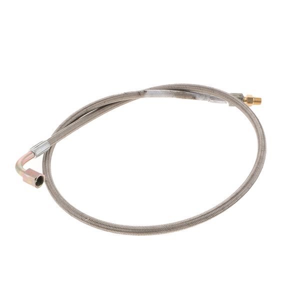 

turbo oil feed line hose 24" steel braided -4an 90 degree x straight ptfe