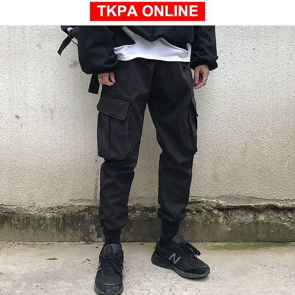 

men japan streetwear joggers pants 2020 overalls mens hip hop cargo pants male fashions sweat black track