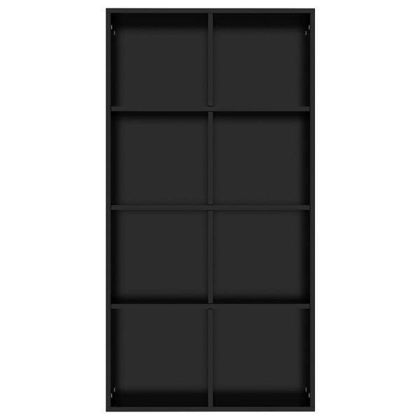 

shelving / sideboard black agglomerated with brightness 66x30x130 cm living room furniture