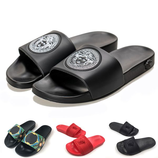 

2019 chain reaction summer designer flip flop womens slippers red slide luxury sandals beach outdoor men casual shoes size 36-45