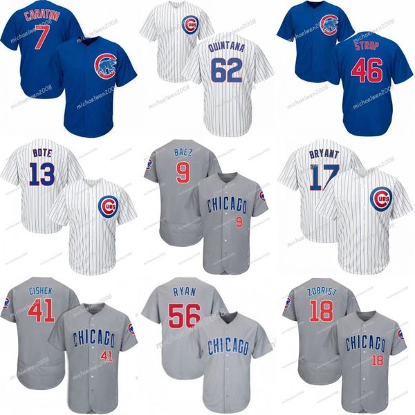 

Chicago Javier Baez Kris Bryant David Bote Victor Caratini Jonathan Lucroy Rowan Wick Pedro Strop Kyle Ryan Jose Quintana Cubs Jerseys