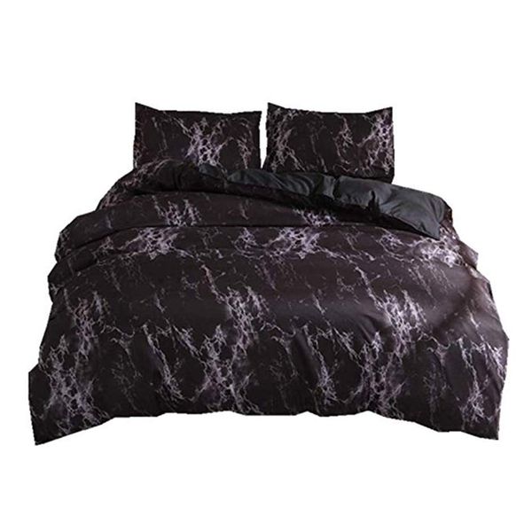 

jeyl bedding set queen size black marble printed reactive ropa de cama bed set for double bedding sets duvet cover