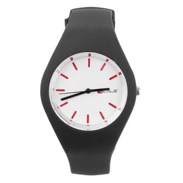 

fashion men women silicon strap round dial sport leisure wrist watch jewelry for girl women round wrist watch relogio masculino, Slivery;brown