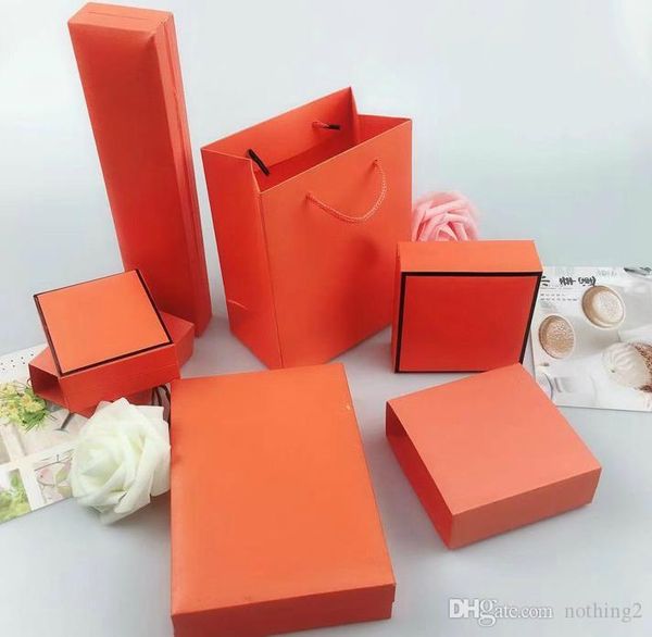 

высокое качество оригинальной коробке дизайнер h оранжевый браслет ожерелье коробка ювелирных изделий упаковка подарочный набор с карты барх, Black;white