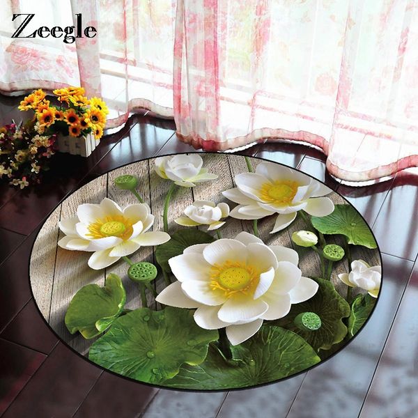 Zeegle Living Room Floor Mat Round