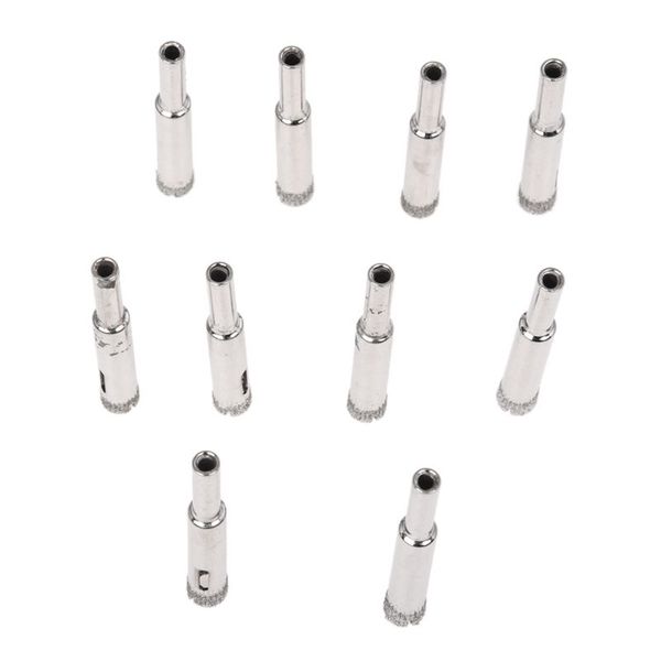

10 pcs 8mm diamond tipped tile marble glass drill bit hole saw