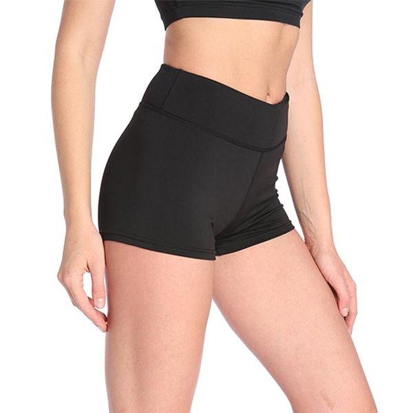 

new 2019 women running shorts high waist yoga shorts tummy control workout yoga sports with hidden pocket sportswear, White;red