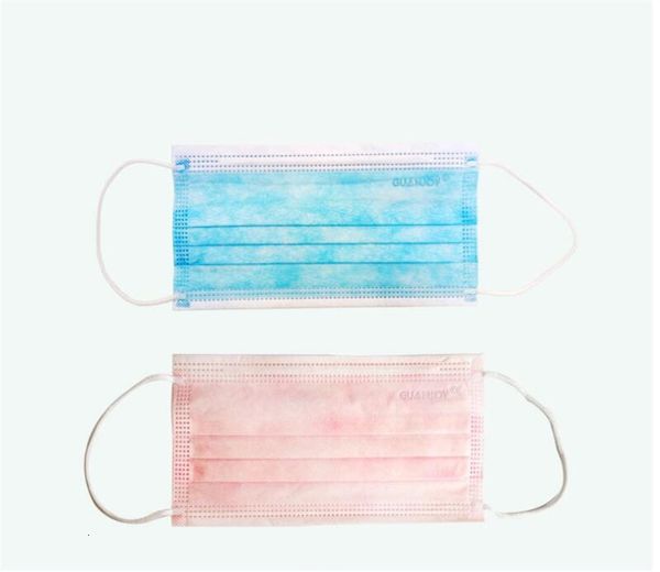 

face mask 3 layer ear loop dust mouth er wide 3 ply non woven dust mask waterproof sand control stereo anti pink face mask smog