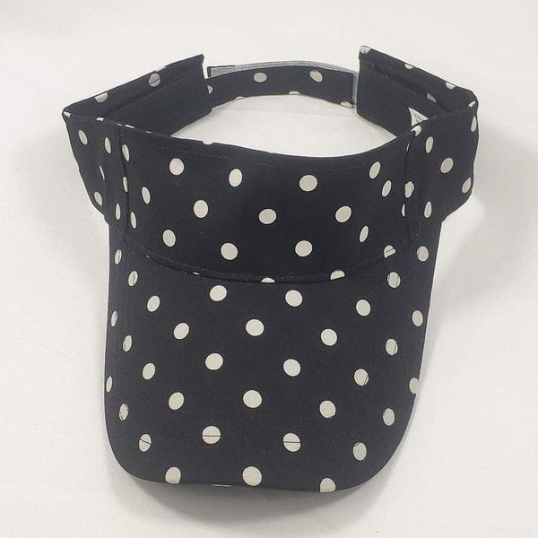 

cute daily women polka dots summer sun visor hat cap black red white trip jogging visors, Blue;gray