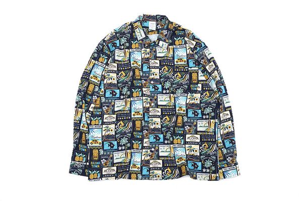 

2019 autumn new fashion flower us dollar printed men long sleeve shirts hiphop casual men cotton shirts hawaii style, White;black