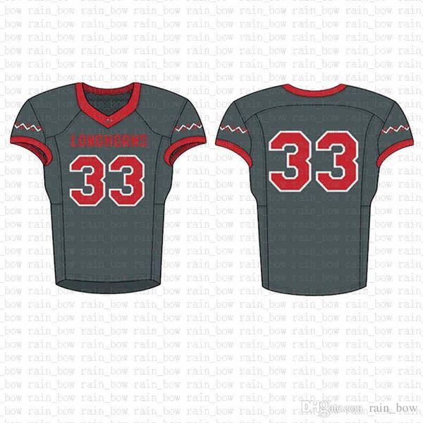 

2019 new custom football jersey mens embroidery logos 100% stitched salee10, Black;red