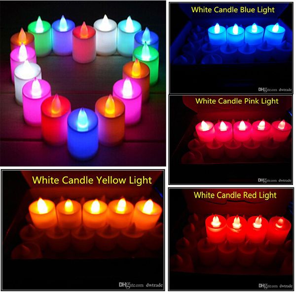 

3,5 * 4,5 см led tealight чай свечи беспламенной свет от батареи свадьба день рождения новогоднее украшение 50lots отправить dhl