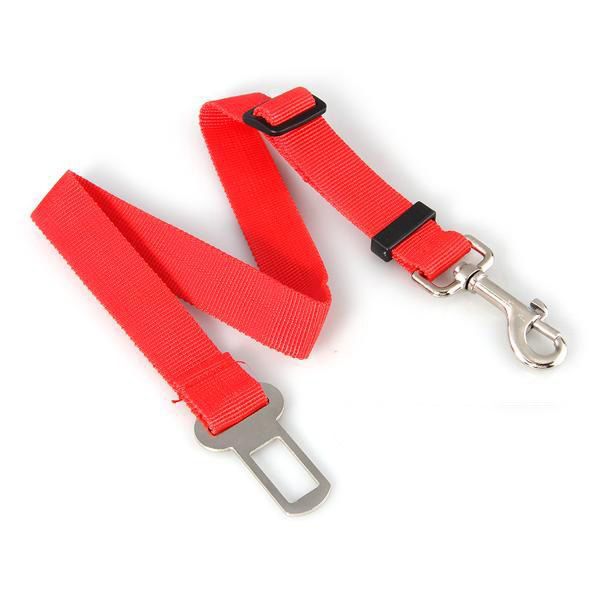 

red car vehicle auto seat safety safe belt seatbelt harness for dog pet cat