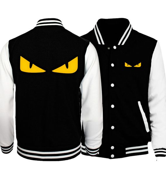 

men yellow jacket little monster fd cartoon mens baseball coats spring fashion naruto men coat hip hop slim fit jacket, Black;brown