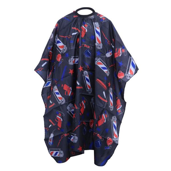 

водонепроницаемая ткань prined салон стрижка мыс парикмахерское парикмахерская вай ткани волос стилист платье фартук (черный