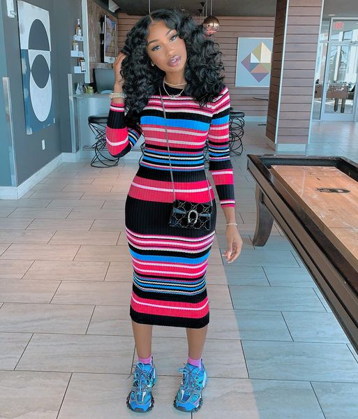 

ladies wearing dresses dresses for womens ladies designcostume a woman's dress a stylish and lovely multi-colored striped dress, Black;gray