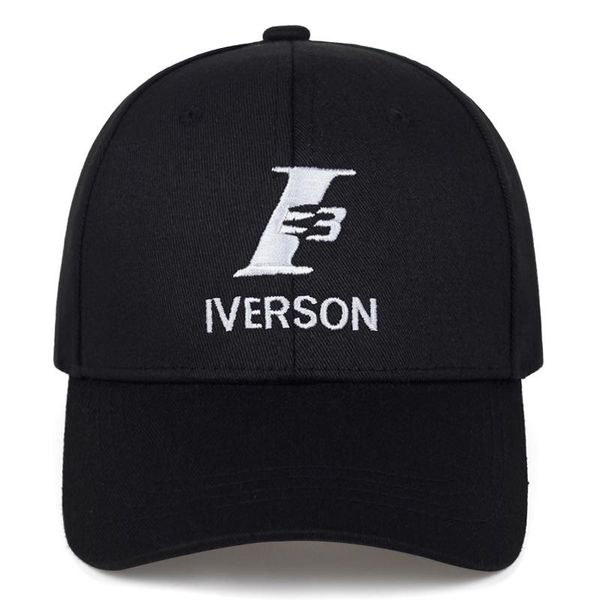 

2019 new fashion iverson letter embroidery baseball cap outdoor leisure sports caps cotton daddy hat hip hop wild hats udljo, White