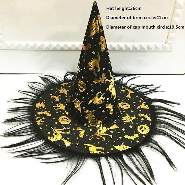 

witch hats masquerade wig wizard hat kids cosplay costume props halloween party fancy dress decor accessories