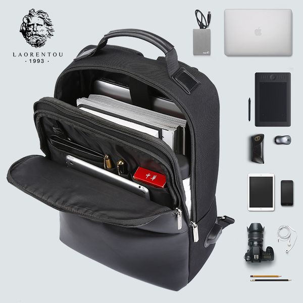 

laorentou brand men business travel anti theft bag male computer multifunction school backpack laplarge capacity bag
